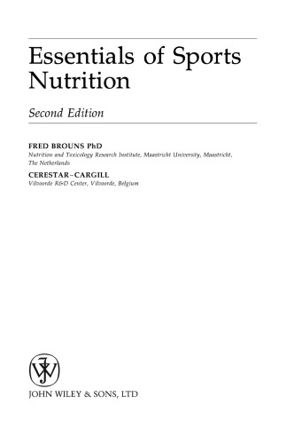 Essentials Of Sports Nutrition 2nd Ed F Brouns