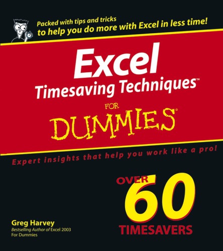 Excel Timesaving Techniques For Dummies Greg Harvey