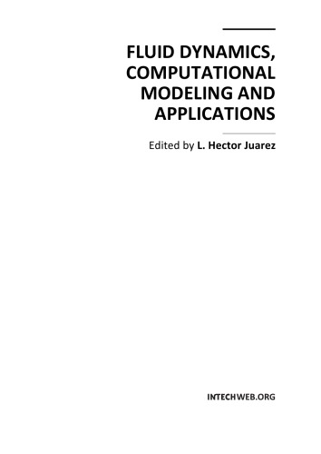 Fluid Dynamics Computational Modeling And Applications Hector L Juarez