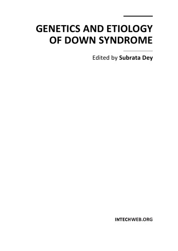 Genetics And Etiology Of Down Syndrome Subrata Day