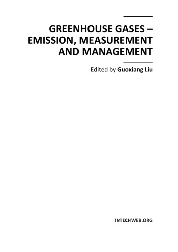 Greenhouse Gases Emission Measurement And Management Guoxiang Liu