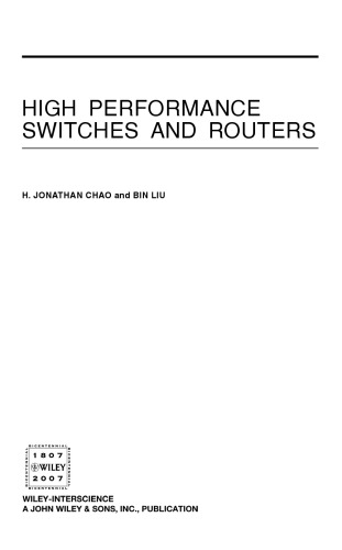 High Performance Switches And Routers H Jonathan Chao Bin Liu