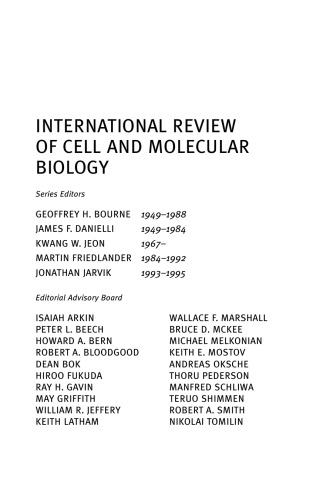 International Review Of Cell And Molecular Biology Kwang W Jeon Eds