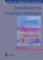 Introduction To Constraint Databases Peter Z Revesz