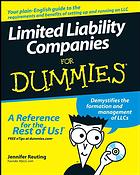 Limited Liability Companies For Dummies Jennifer Reuting