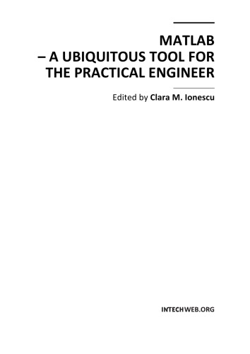 Matlab A Ubiquitous Tool For The Practical Engineer Ionescu