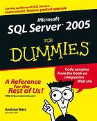 Microsoft Sql Server 2005 For Dummies Andrew Watt
