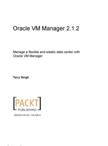 Oracle Vm Manager 212 Tarry Singh
