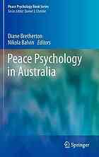 Peace Psychology In Australia 1st Edition Diane Bretherton Nikola Balvin Auth