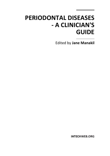 Periodontal Diseases A Clinicians Guide Jane Manakil Intech