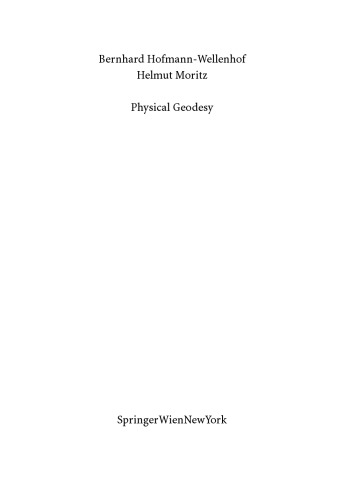 Physical Geodesy B Hofmannwellenhof Helmut Moritz