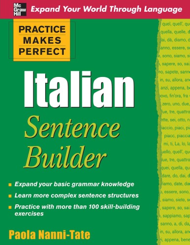 Practice Makes Perfect Italian Sentence Builder Paola Nannitate