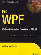 Pro Wpf Windows Presentation Foundation In Net 30 Matthew Macdonald
