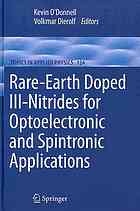 Rare Earth Doped Iiinitrides For Optoelectronic And Spintronic Applications Kevin Odonnell Volkmar Dierolf
