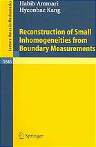 Reconstruction Of Small Inhomogeneities From Boundary Measurements 1st Edition Habib Ammari