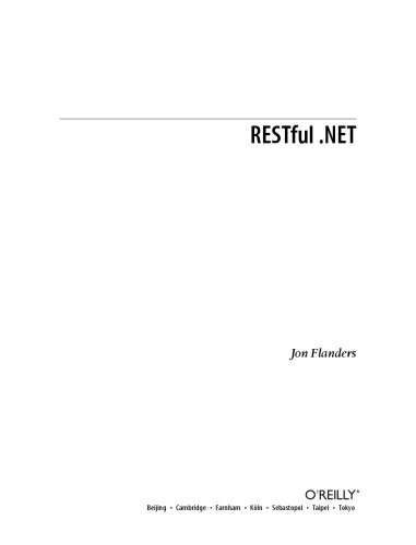 Restfulnet 1st Edition Jon Flanders