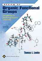 Review Of Organic Functional Groups Introduction To Medicinal Organic Chemistry 4th Ed Thomas L Lemke