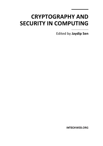 Cryptography And Security In Computing Sen Jaydip