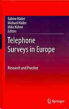 Telephone Surveys In Europe Research And Practice 1st Edition Anna Andreenkova Auth