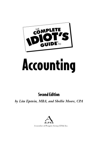 The Complete Idiots Guide To Accounting 2nd Ed Lita Epstein Shellie L Moore