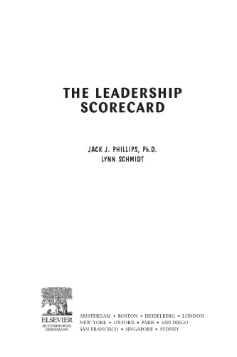 The Leadership Scorecard Jack J Phillips Lynn Schmidt