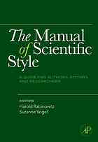 The Manual Of Scientific Style A Guide For Authors Editors And Researchers Harold Rabinowitz Suzanne Vogel