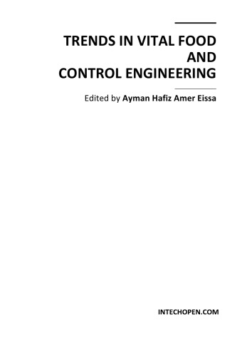 Trends In Vital Food And Control Engineering 1st Ed Ayman Hafiz Amer Eissa