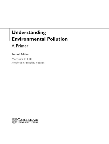 Understanding Environmental Pollution A Primer 2nd Ed Marquita K Hill