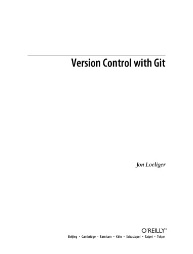 Version Control With Git Jon Loeliger