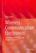 Wireless Communication Electronics Introduction To Rf Circuits And Design Techniques 1st Edition Robert Sobot