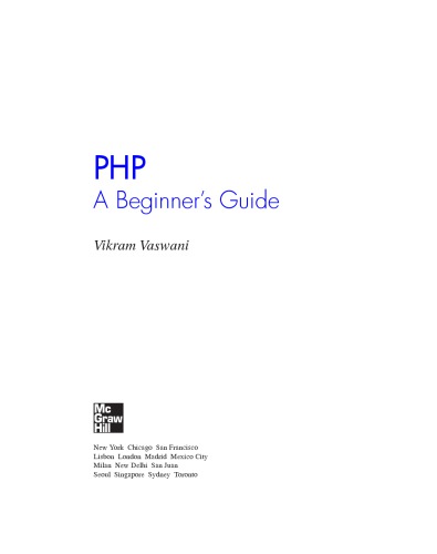 Php A Beginners Guide Vikram Vaswani