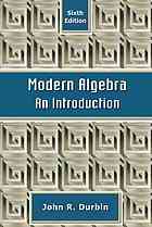 Modern Algebra An Introduction 6th Ed John R Durbin