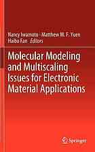 Molecular Modeling And Multiscaling Issues For Electronic Material Applications 1st Edition V Eyert