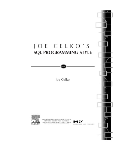 Joe Celkos Sql Programming Style Joe Celko