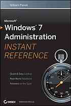 Microsoft Windows 7 Administration Instant Reference William Panek