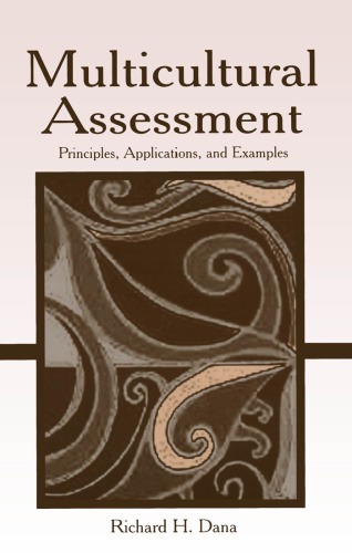 Multicultural Assessment Principles Assessment And Examples Richard H Dana