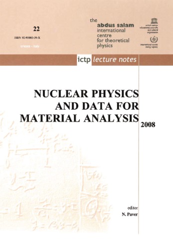 Nuclear Physics And Data For Material Analysis Nello Paver