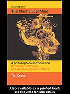 The Mechanical Mind A Philosophical Introduction To Minds Machines And Mental Representation 2nd Ed Tim Crane