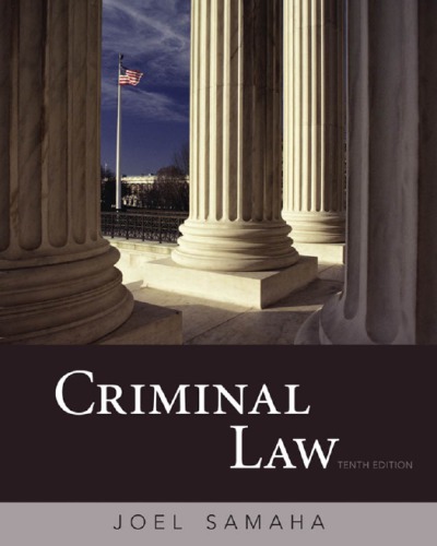 Criminal Law Us 10th Ed J Samaha