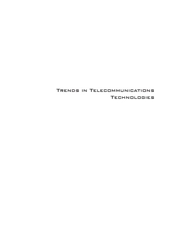 Trends In Telecommunications Technologies C Bouras