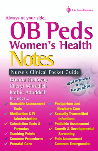Ob Peds Womens Health Notes B Holloway Et Al