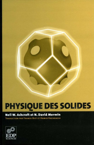 Physique Des Solides Physics N Ashcroft Et Al French