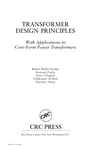 Transformer Design Prins W Appln To Coreform Pwr Transformers R Delvecchio