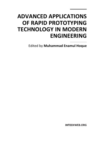 Advanced Applns Of Rapid Prototyping Tech In Modern Engineering M Hoque