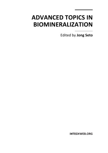 Advanced Topics In Biomineralization J Seto