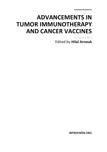 Advancements In Tumor Immunotherapy Cancer Vaccines H Arnouk