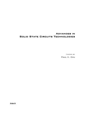 Advances In Solid State Circuits Technologies P Chu