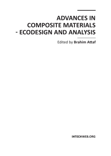Advances In Composite Materials Ecodesign And Analysis B Attaf