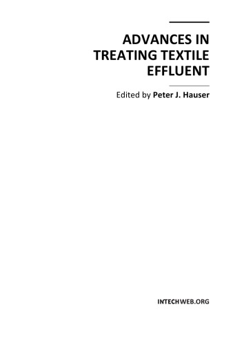 Advances In Treating Textile Efluent P Hauser