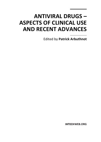 Antiviral Drugs Aspects Of Clin Use Recent Advances P Arbuthnot